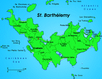 St Barts map