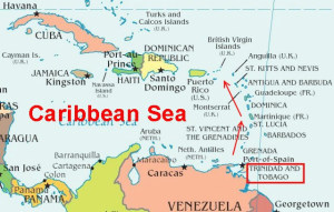 trinidad and tobago map